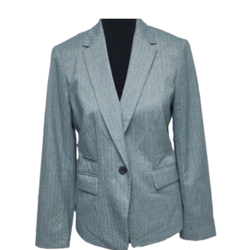 Banana Republic women's fully lined Blazer, bluish green stripe, size 6 NWOT